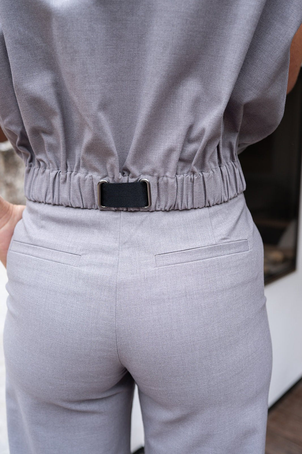 YAYA - Broek Woven Wide Leg Vintage Grey Melange - Luxedy