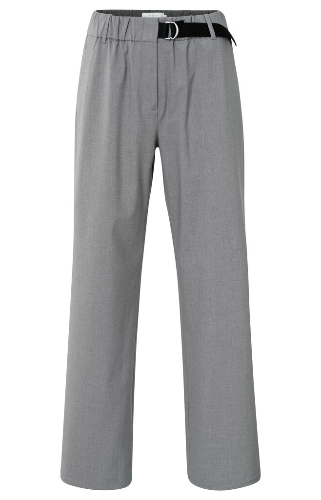 YAYA - Broek Woven Wide Leg Vintage Grey Melange - Luxedy