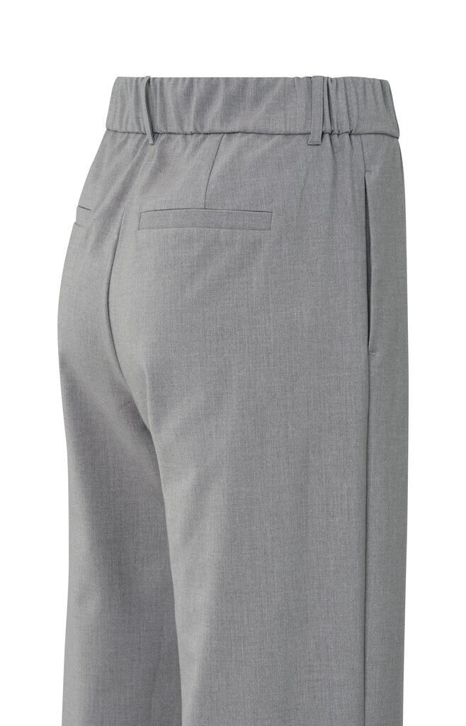 YAYA - Broek Woven Wide Leg Vintage Grey Melange - Luxedy