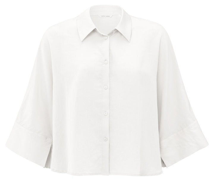 YAYA - Cropped Blouse Pure White - Luxedy