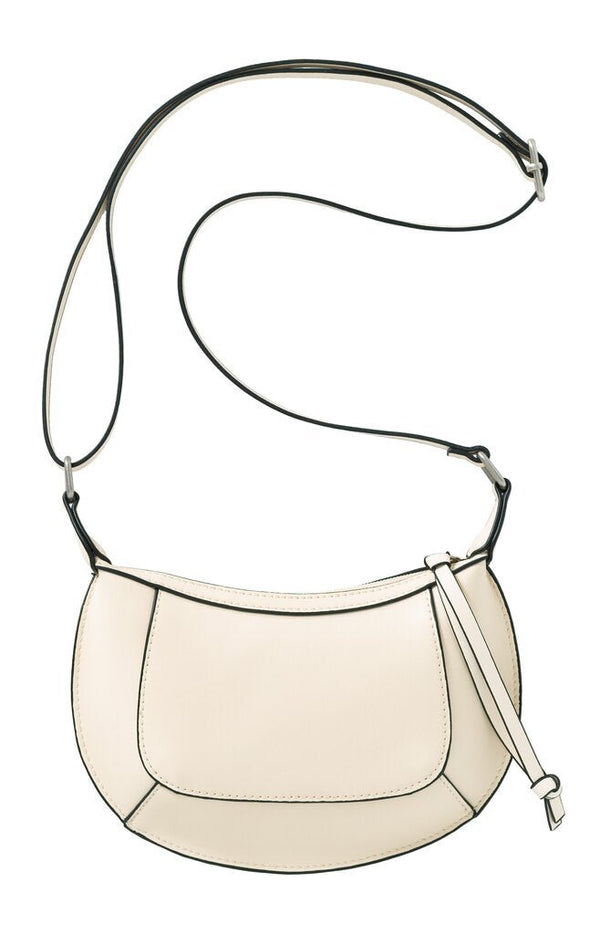 YAYA - Handtas Crossbody Leather Small Feather Grey - Luxedy