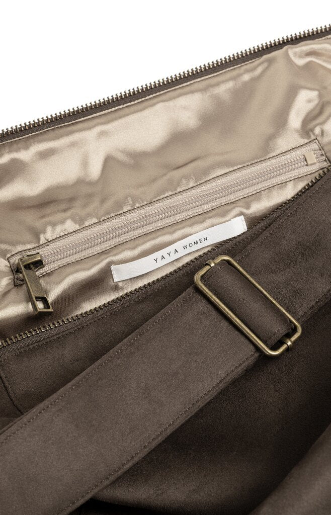 YAYA - Handtas Crossbody Suedine Jane Brown - Luxedy