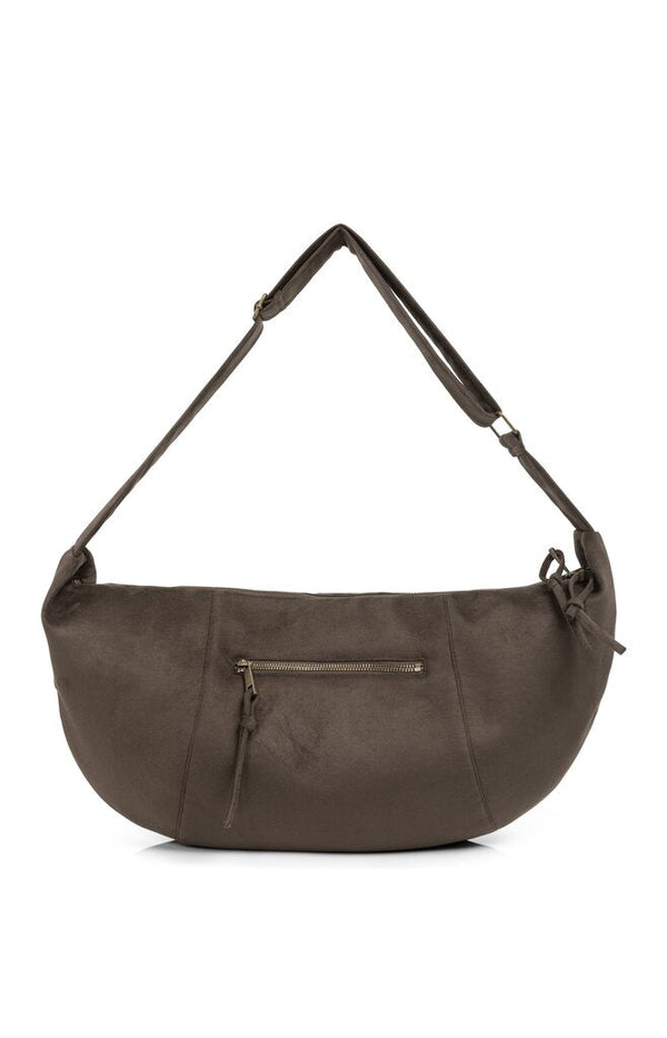 YAYA - Handtas Crossbody Suedine Jane Brown - Luxedy