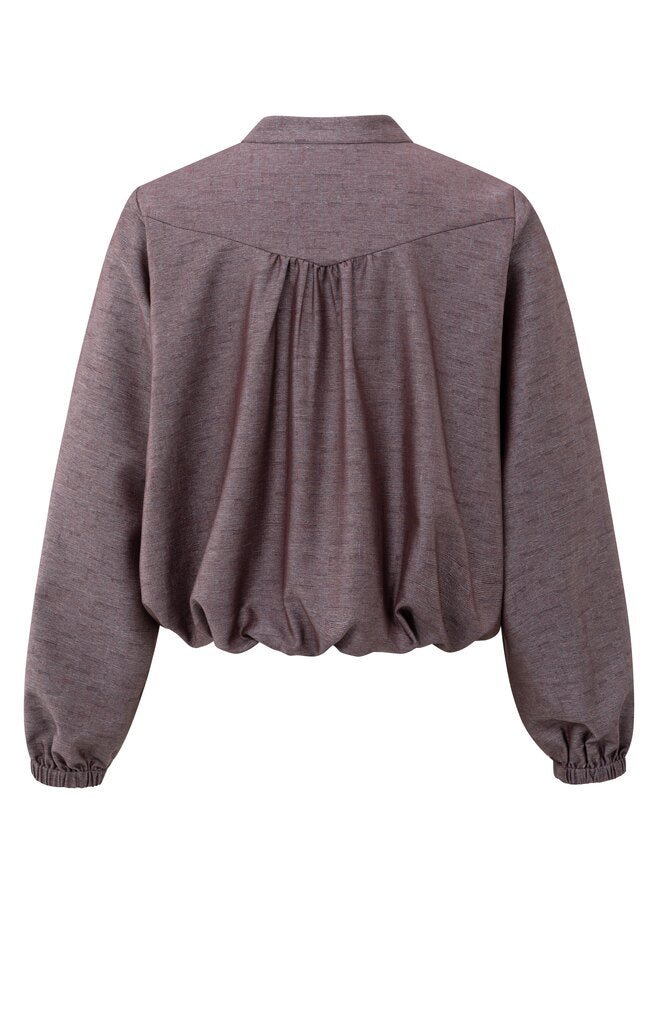 YAYA - Jas Balloon Jacket Fudge Purple Dessin - Luxedy