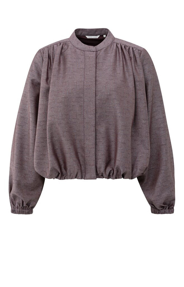 YAYA - Jas Balloon Jacket Fudge Purple Dessin - Luxedy