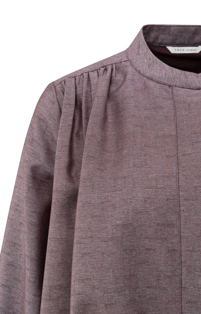 YAYA - Jas Balloon Jacket Fudge Purple Dessin - Luxedy