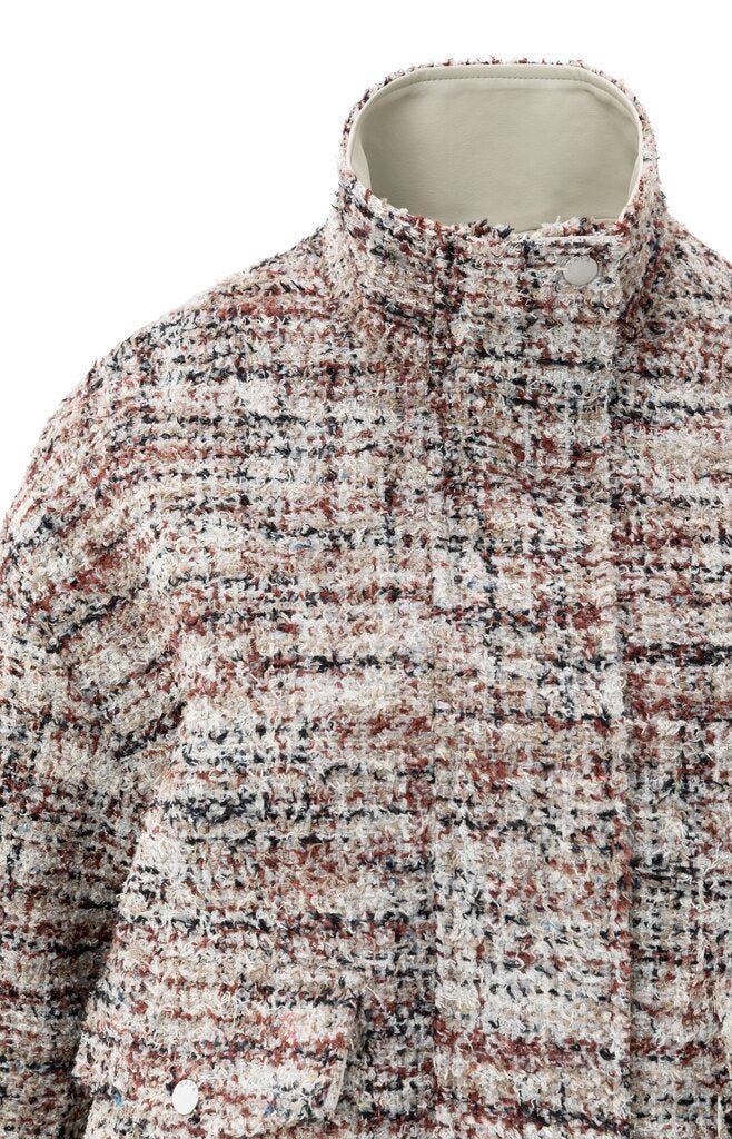 YAYA - Jas Bouclé Jacket Blush Pink Dessin - Luxedy