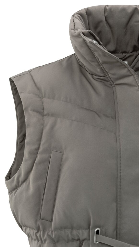 YAYA - Jas Cropped Jacket (zip - off sleeves) Taupe Grey - Luxedy