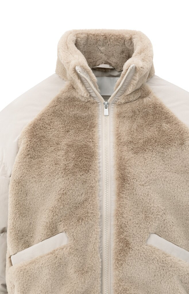YAYA - Jas Faux Fur Sand Beige - Luxedy