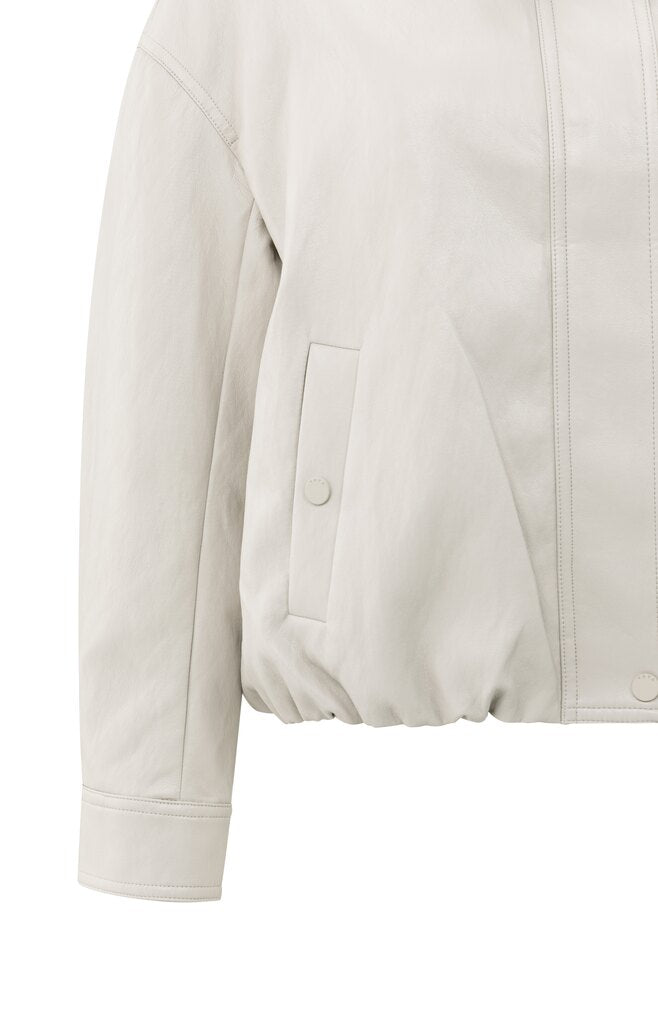 YAYA - Jas Faux Leather Chalk White - Luxedy
