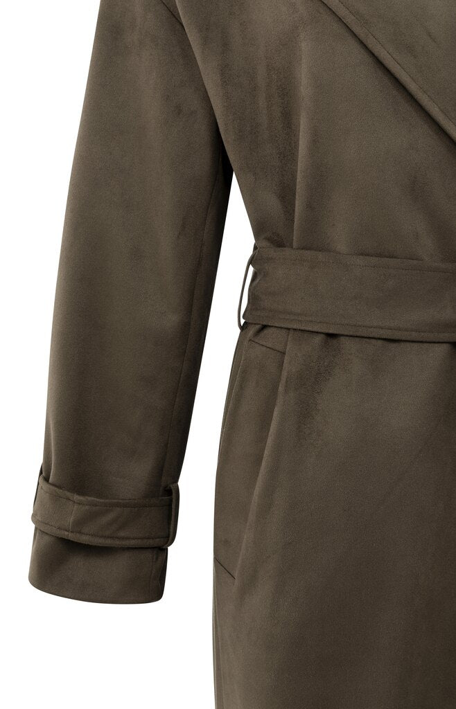 YAYA - Jas Oversized Suedine Brown - Luxedy