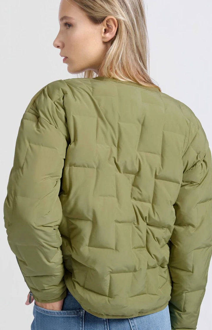 YAYA - Jas Short Quilted Olive - Luxedy