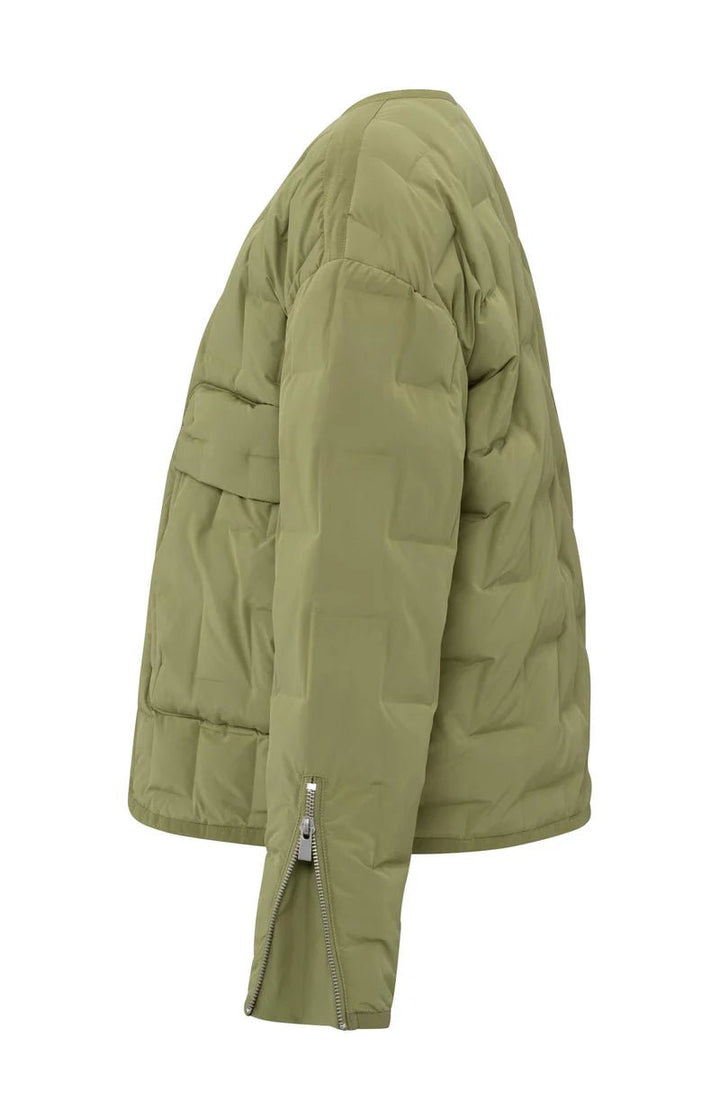 YAYA - Jas Short Quilted Olive - Luxedy