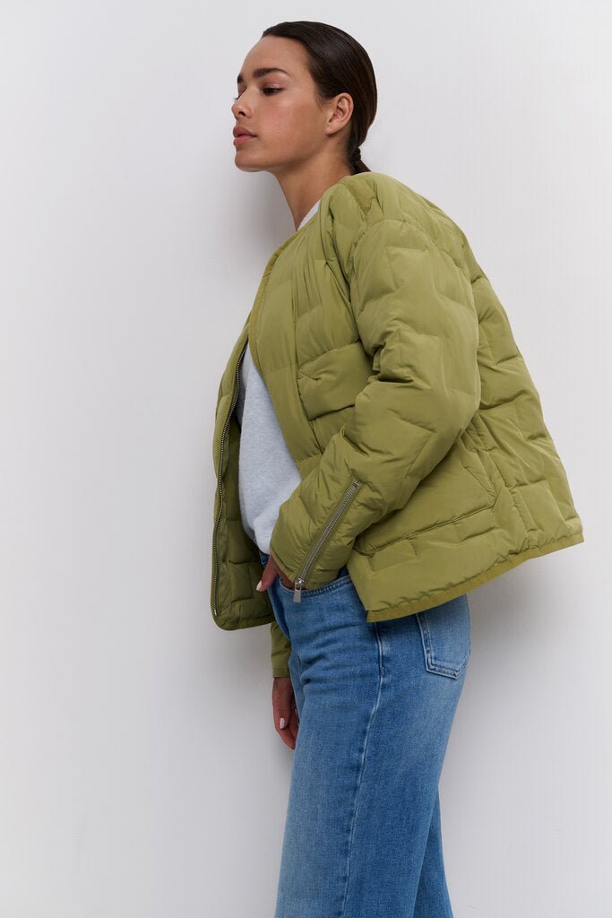 YAYA - Jas Short Quilted Olive - Luxedy