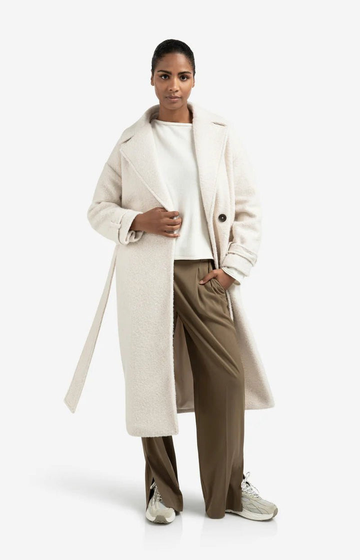 YAYA - Jas Woven Bouclé Chalk White - Luxedy