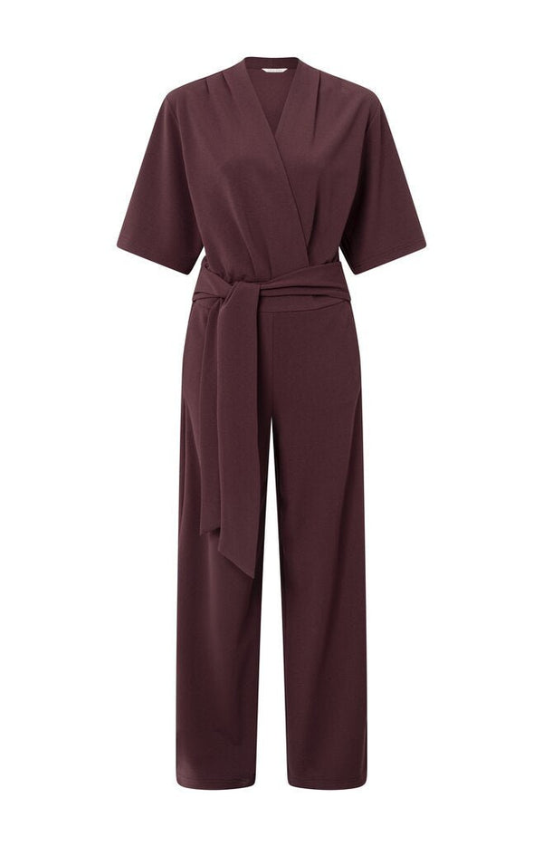 YAYA - Jumpsuit Jersey Fudge Purple - Luxedy
