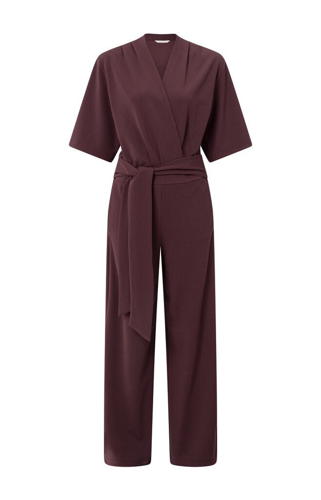 YAYA - Jumpsuit Jersey Fudge Purple - Luxedy