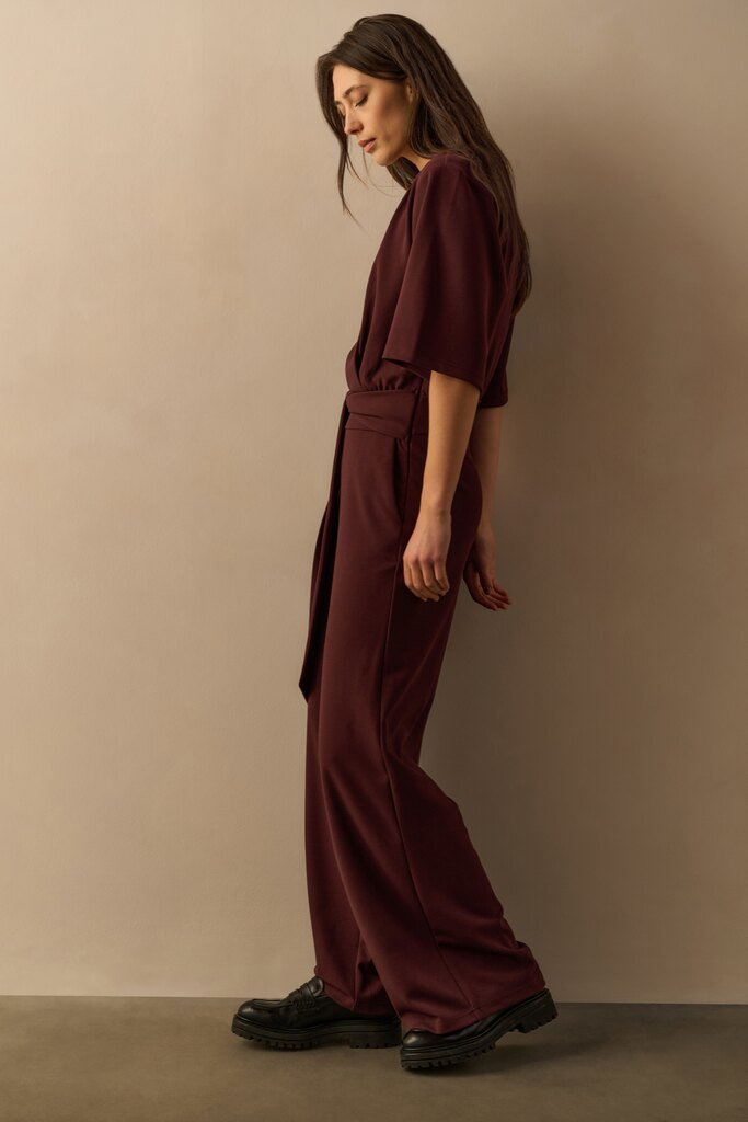 YAYA - Jumpsuit Jersey Fudge Purple - Luxedy