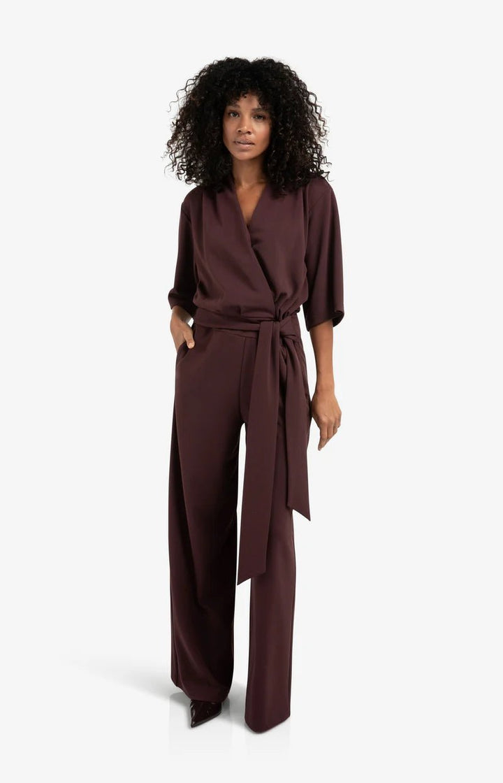 YAYA - Jumpsuit Jersey Fudge Purple - Luxedy