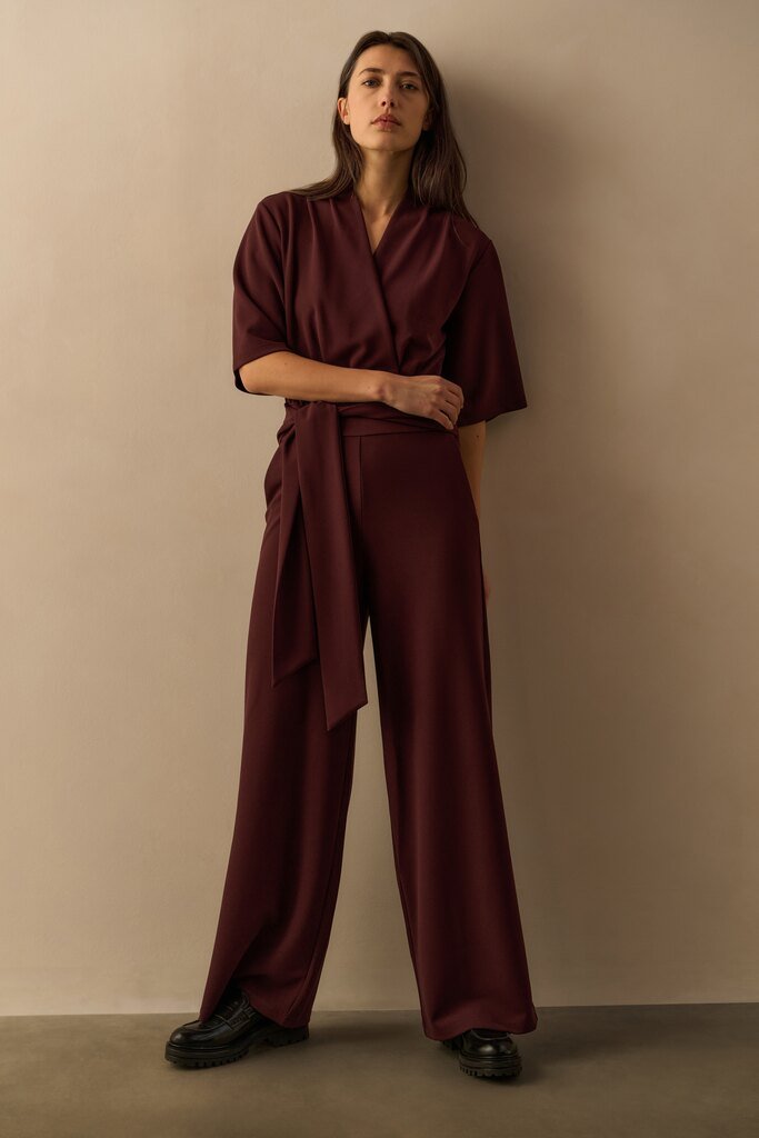 YAYA - Jumpsuit Jersey Fudge Purple - Luxedy
