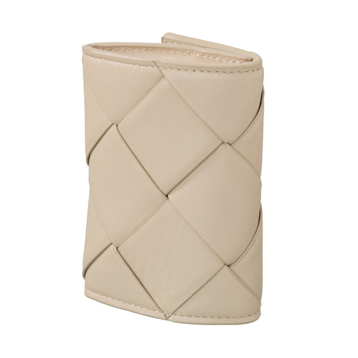 YAYA - Portemonnee Leather Braided Bone White - Luxedy