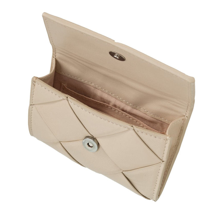YAYA - Portemonnee Leather Braided Bone White - Luxedy