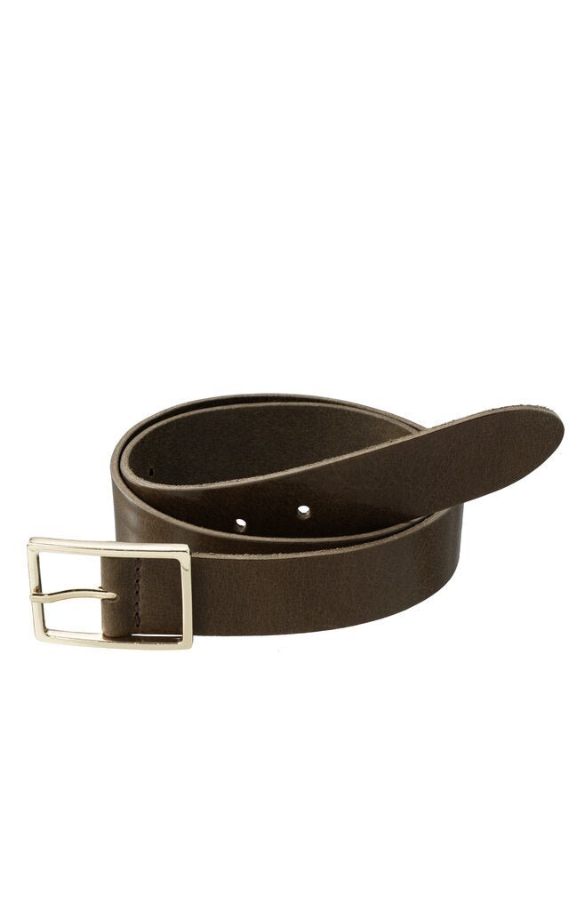 YAYA - Riem Ann Leather Capers Brownish Green - Luxedy