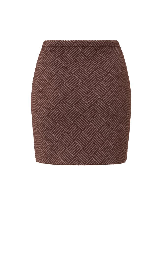 YAYA - Rok Jaquard Knitted Fudge Purple Dessin - Luxedy