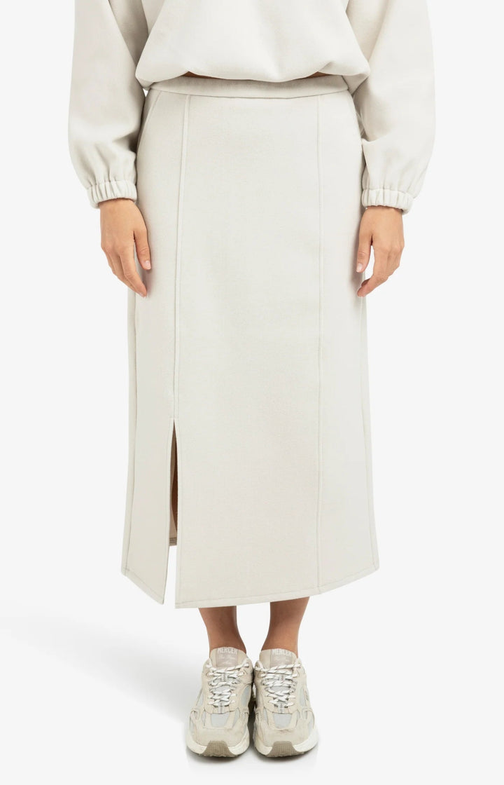 YAYA - Rok Jersey Midi Cloud Grey Melange - Luxedy
