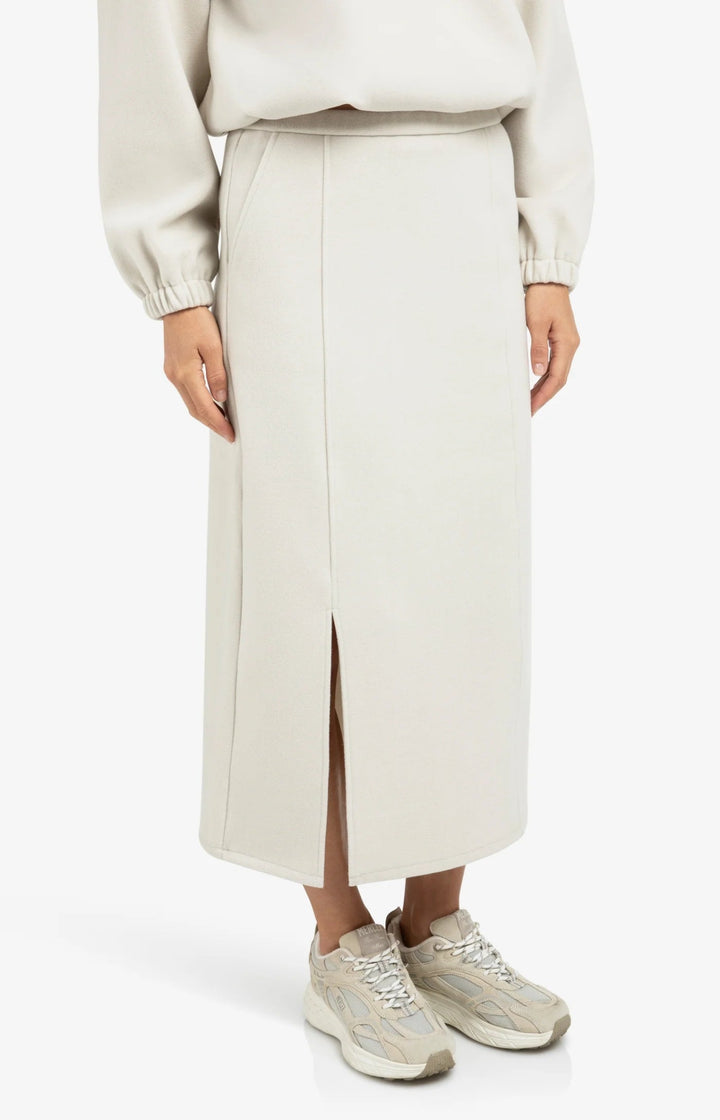 YAYA - Rok Jersey Midi Cloud Grey Melange - Luxedy