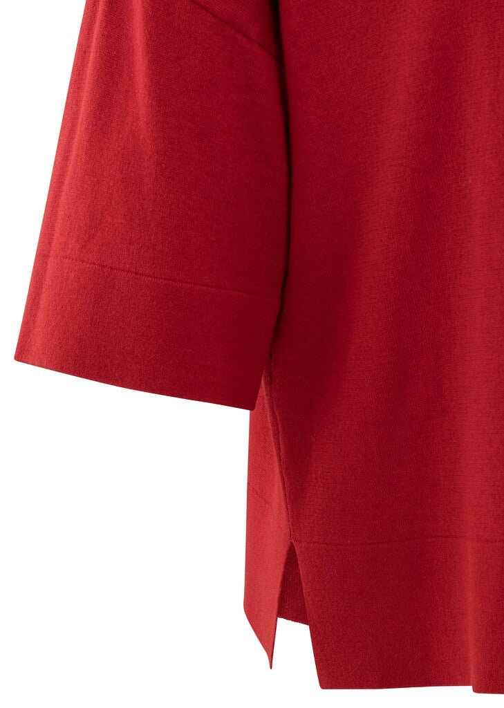 YAYA - Shirt Oversized Fine Knitted Scarlett Sage Red - Luxedy
