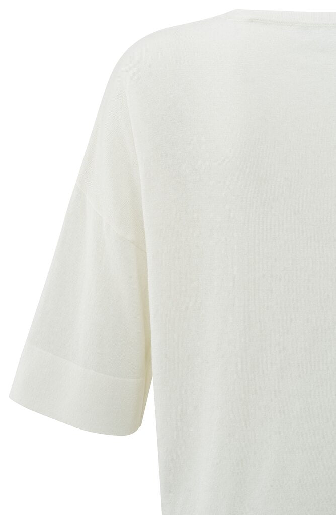 YAYA - Shirt Oversized Fine Knitted Wool White - Luxedy