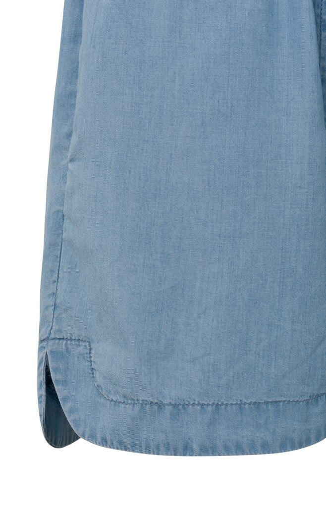 YAYA - Short Chambray With Elastic Waist Chambrey - Luxedy