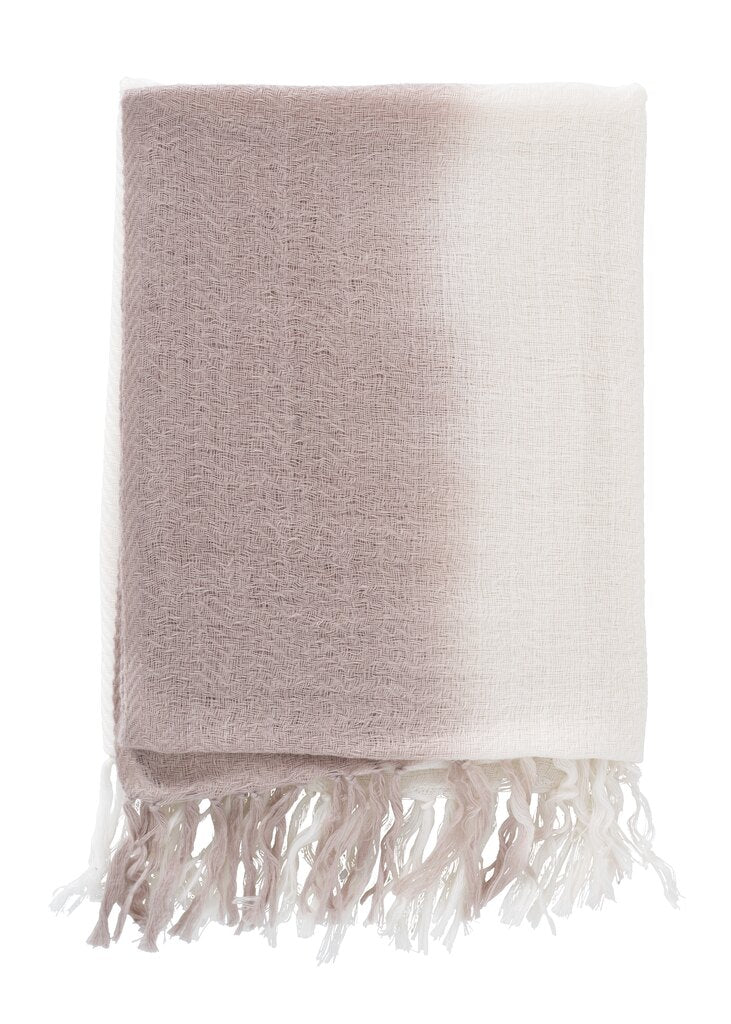 Yaya - Sjaal Dip Dye Pure Cashmere Brown - Luxedy