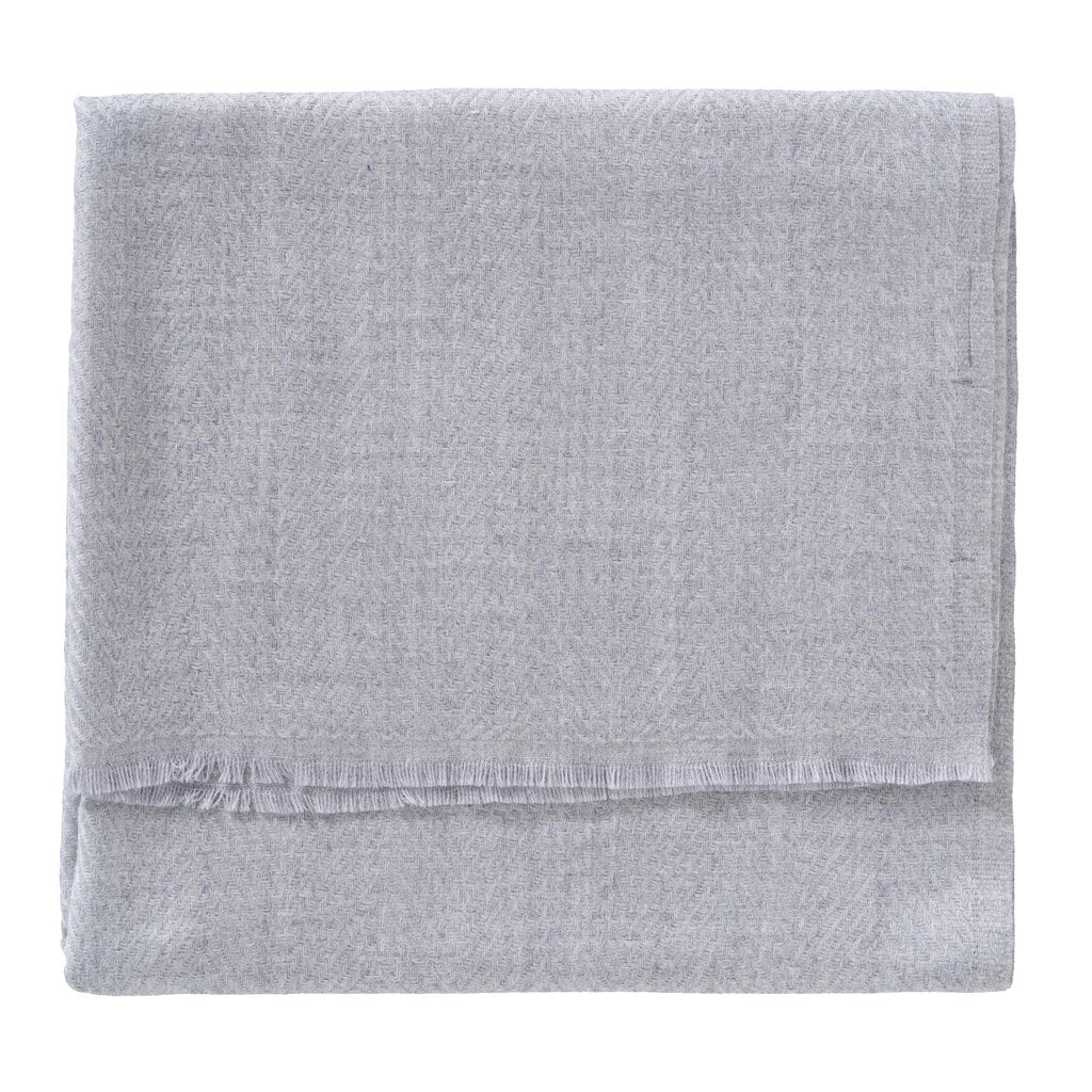 Yaya - Sjaal Herringbone Dessin Medium Grey - Luxedy