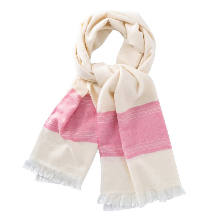 Yaya - Sjaal Mélange Color Beige & Pink - Luxedy