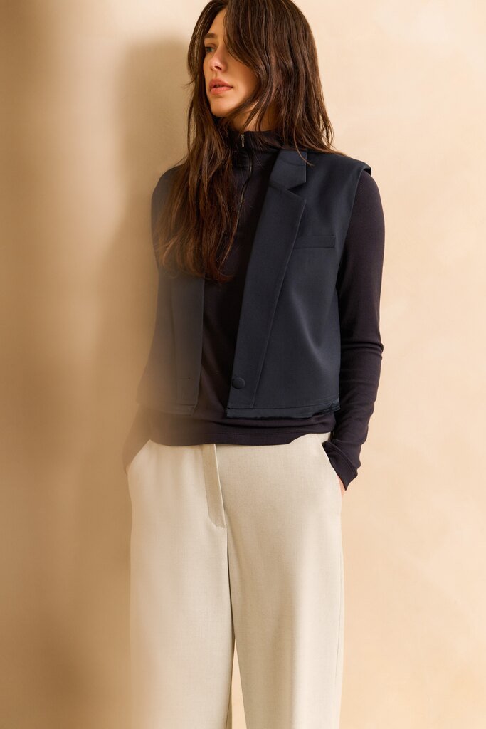 YAYA - Sleeveless Blazer Collegiate Blue - Luxedy