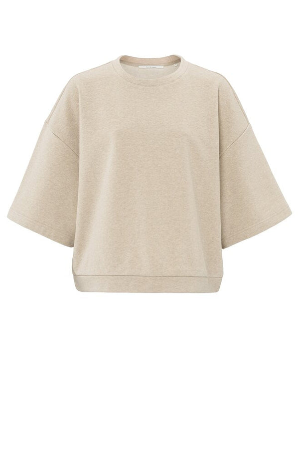YAYA - Sweater Humus Beige Melange - Luxedy