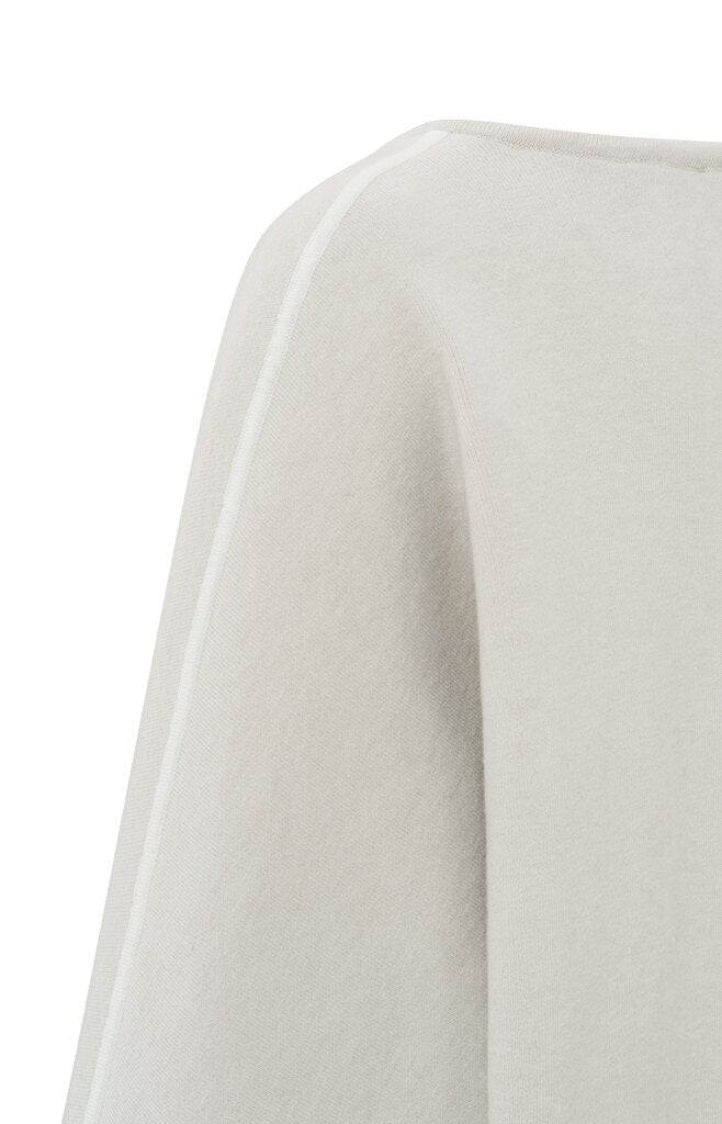 YAYA - Sweater Oversized V - Neck Pumice Stone Beige - Luxedy