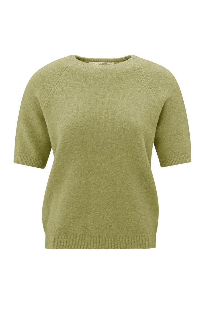 YAYA - Sweater Raglan Fluffy Olive Melange - Luxedy