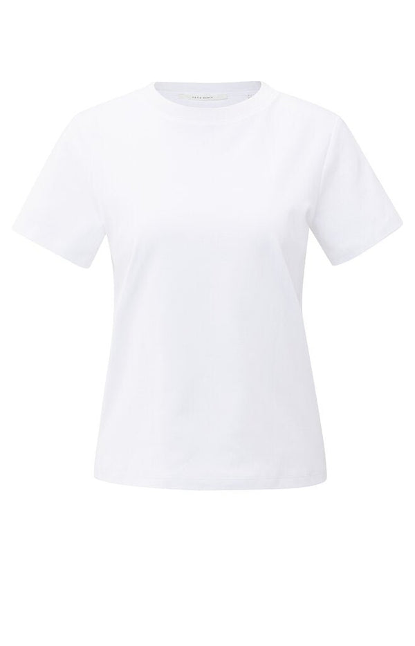 YAYA - T-Shirt Stitch Detail Pure White - Luxedy