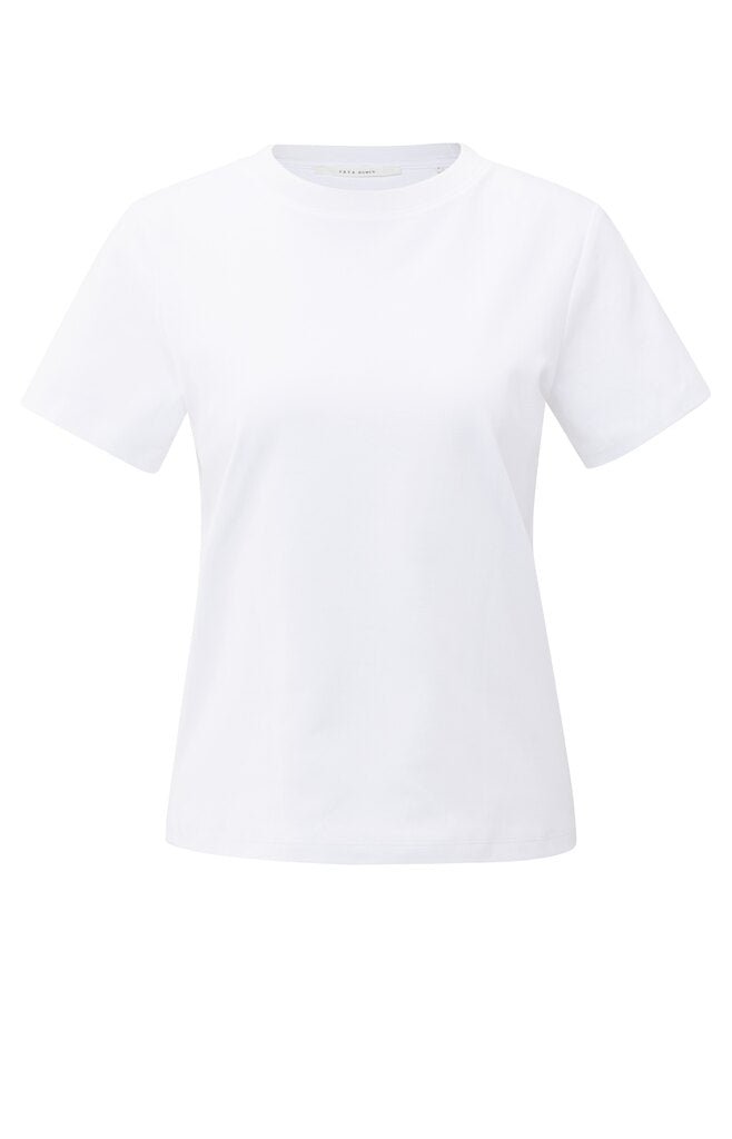 YAYA - T-Shirt Stitch Detail Pure White - Luxedy