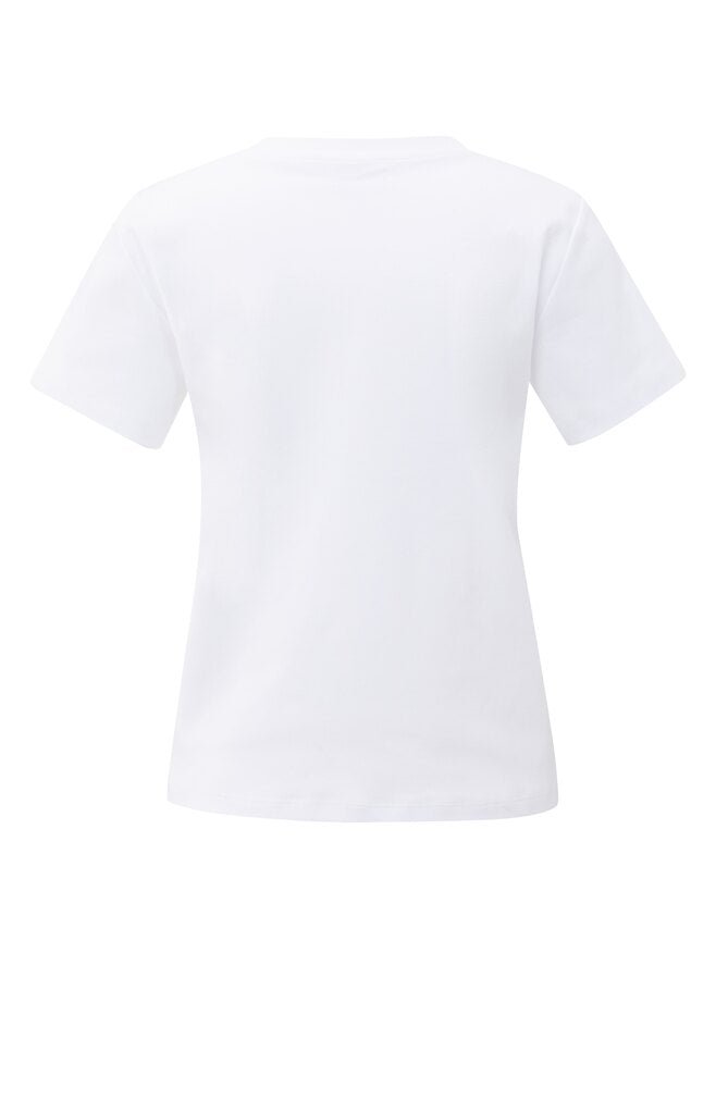 YAYA - T-Shirt Stitch Detail Pure White - Luxedy