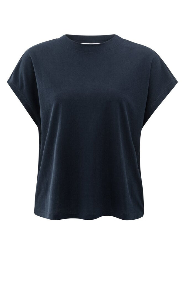 YAYA - Top Crew Neck Total Eclipse Blue - Luxedy
