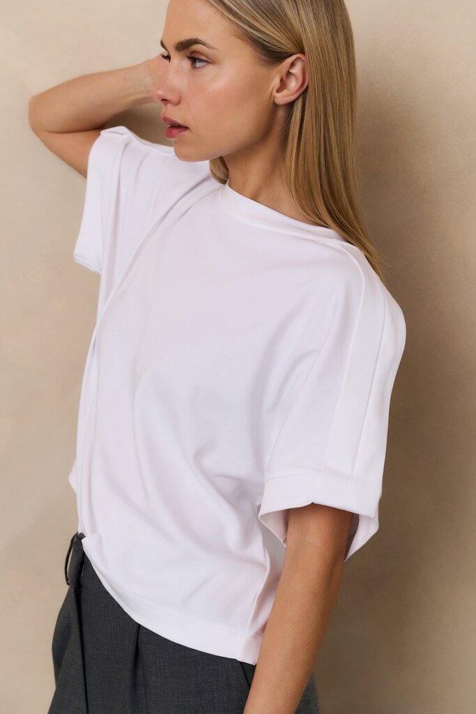 YAYA - Top Folded Detail Pure White - Luxedy
