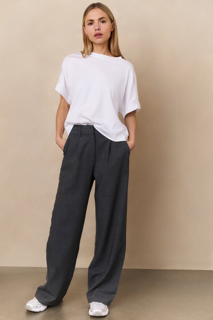 YAYA - Top Folded Detail Pure White - Luxedy
