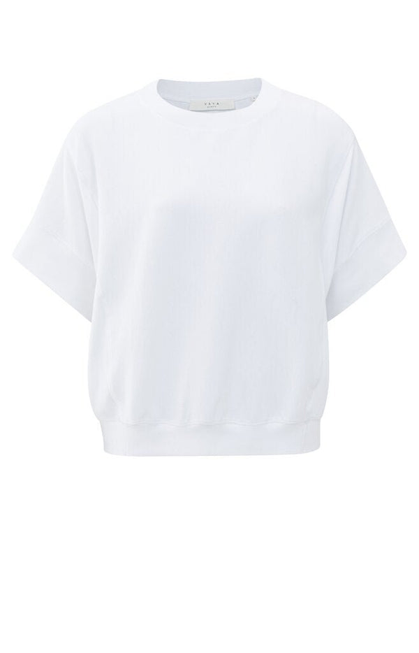 YAYA - Top Jersey Rib Pure White - Luxedy