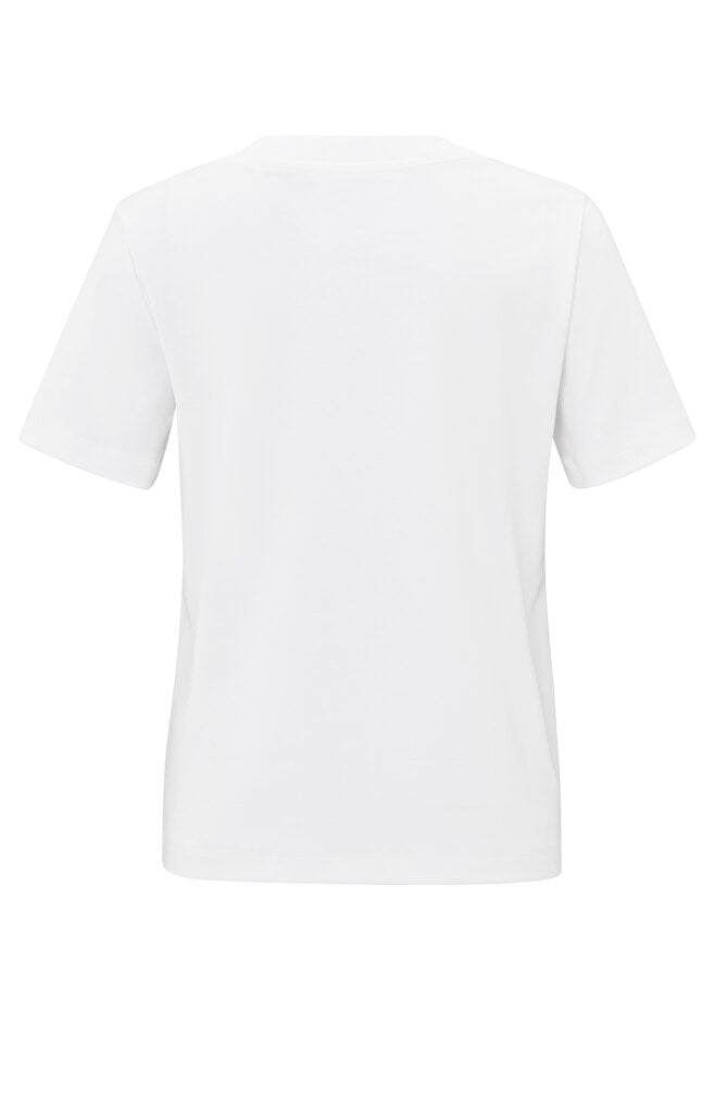 YAYA - Top V - Neck Shirt Pure White - Luxedy