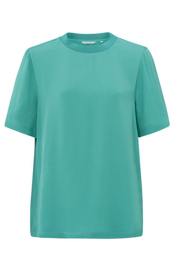 YAYA - Top Woven Shirt Lagoon Blue - Luxedy