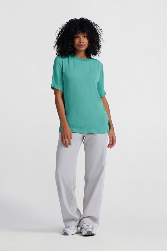 YAYA - Top Woven Shirt Lagoon Blue - Luxedy